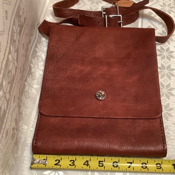 Jewelry In Bloom Messenger Bag  100% Leather Handmade Hand Stitched - Picture 14 of 16